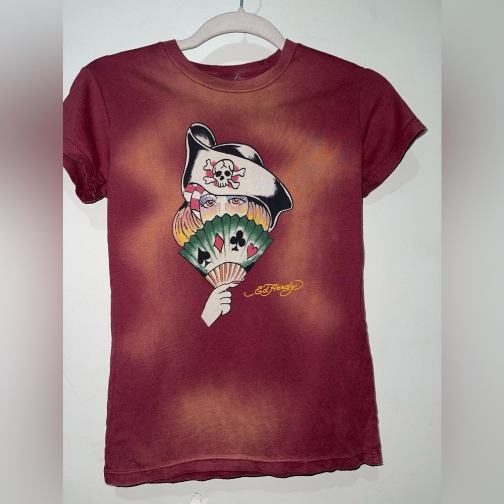 Original 2000s Ed Hardy Women's Graphic  Tee
